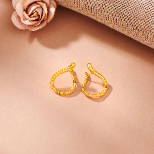 Flow Loop Gold Hoops & Huggies Earrings for Women