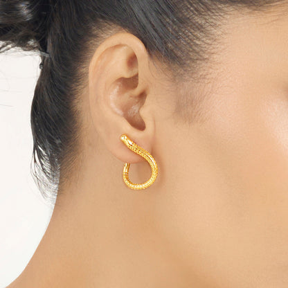 Flow Loop Gold Hoops & Huggies Earrings for Women