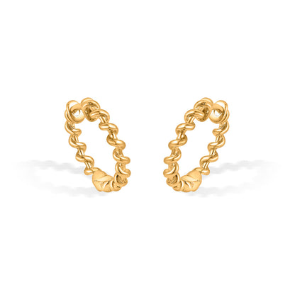 Halo Wreath Gold Hoops & Huggies Earrings for Women