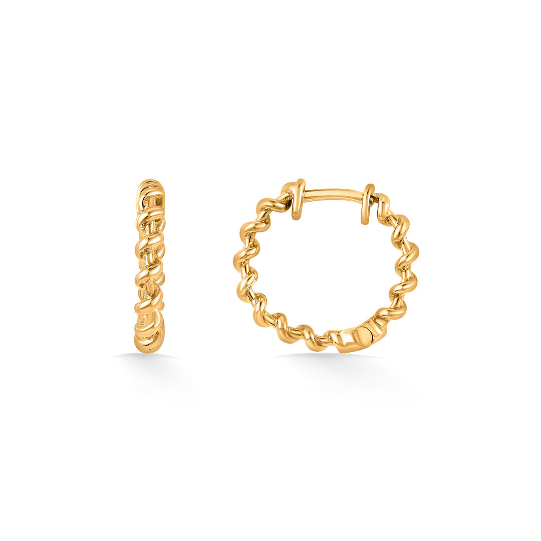 Halo Wreath Gold Hoops & Huggies Earrings for Women