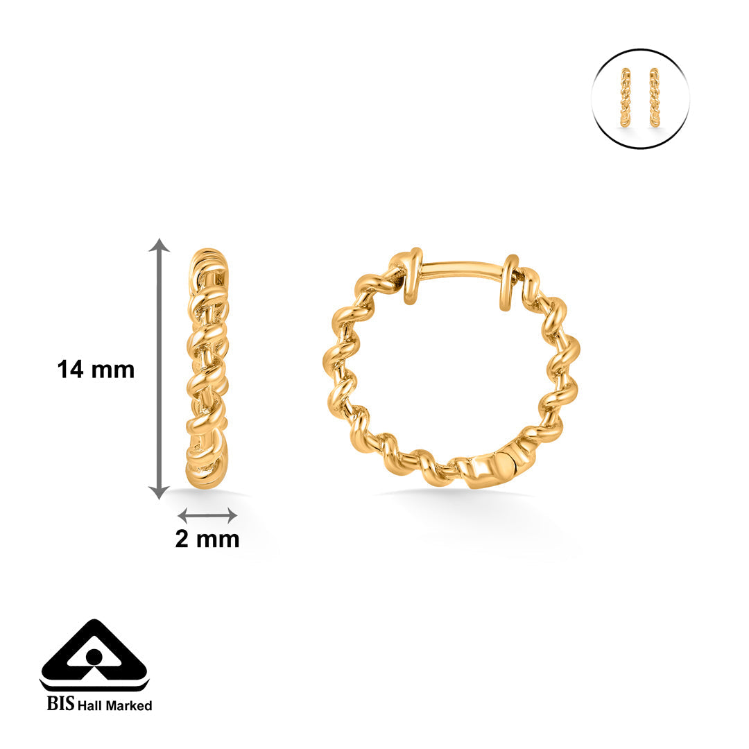 Halo Wreath Gold Hoops & Huggies Earrings for Women