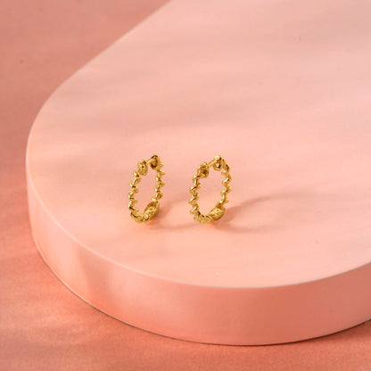 Halo Wreath Gold Hoops & Huggies Earrings for Women