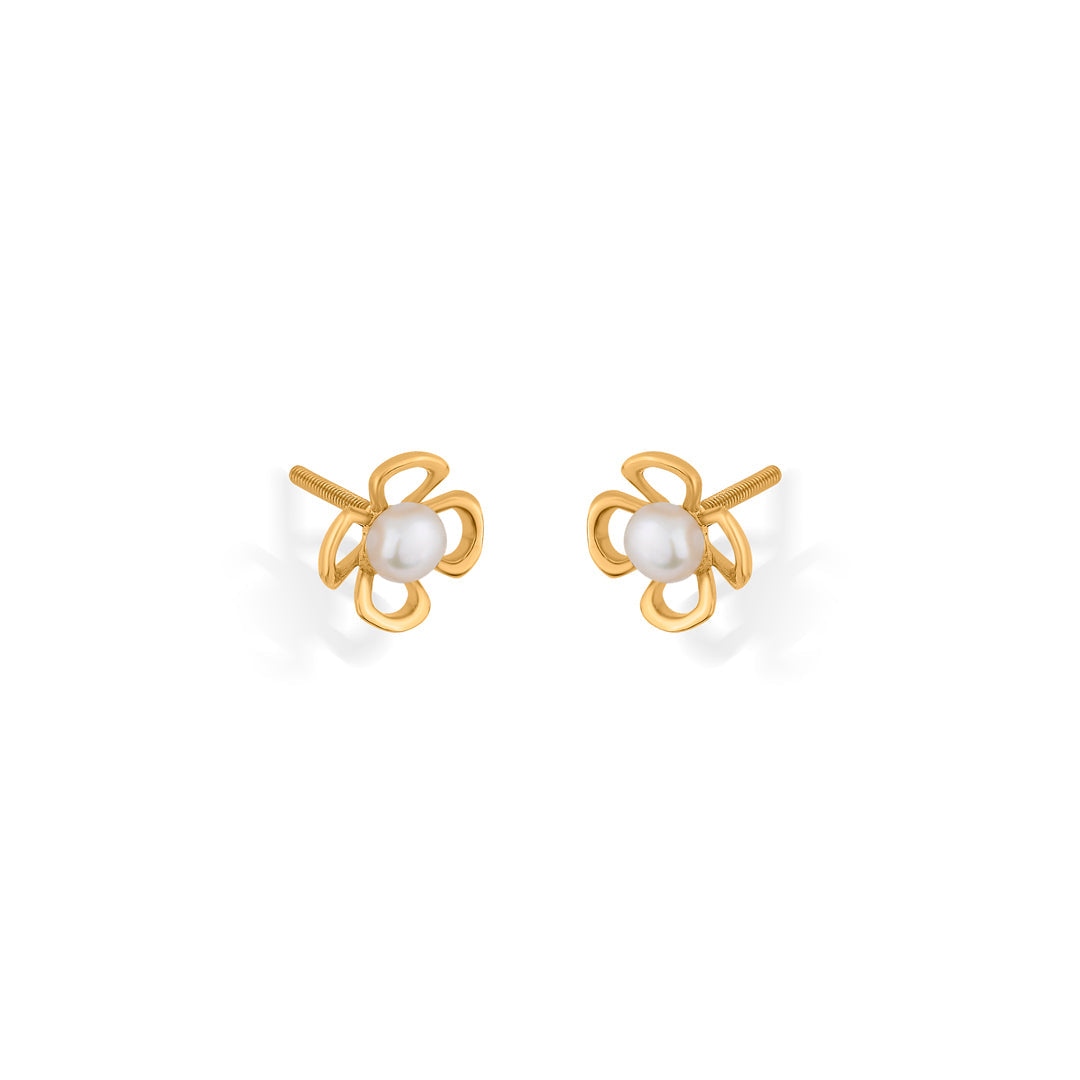 Bloom Bud Gold Kids Stud Earrings