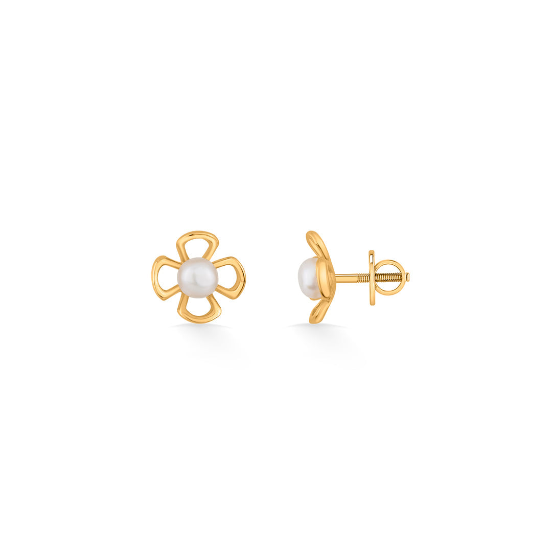 Bloom Bud Gold Kids Stud Earrings