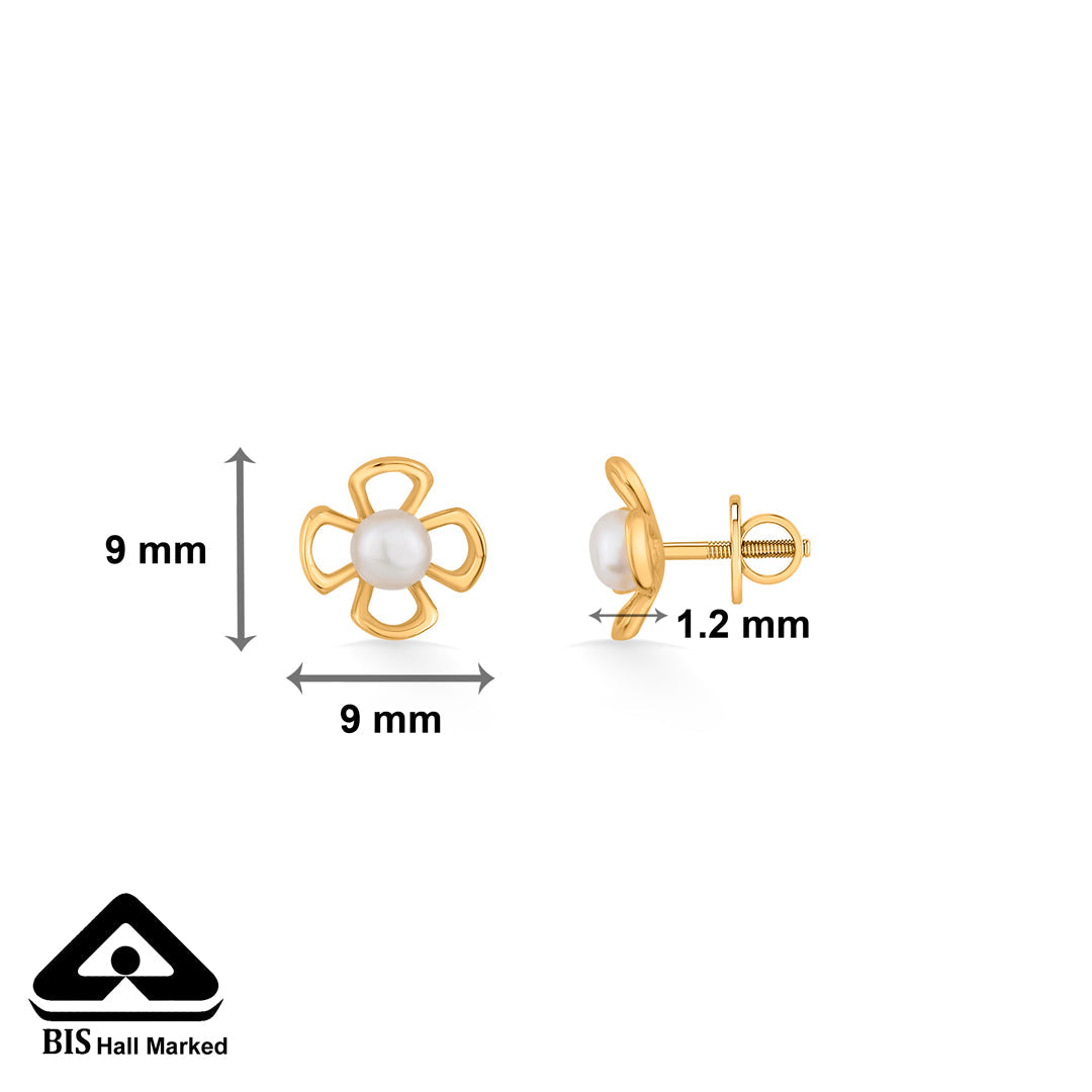 Bloom Bud Gold Kids Stud Earrings
