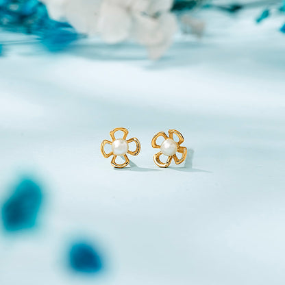 Bloom Bud Gold Kids Stud Earrings