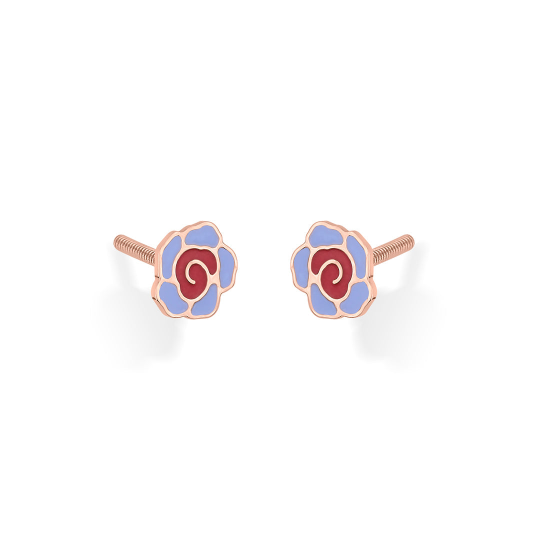 Little Blossom Gold Kids Stud Earrings