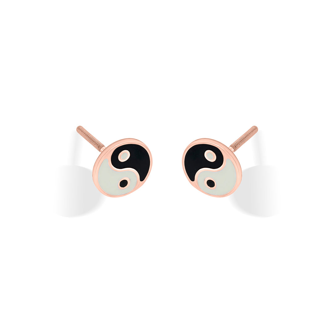Harmony Symbol Gold Kids Stud Earrings