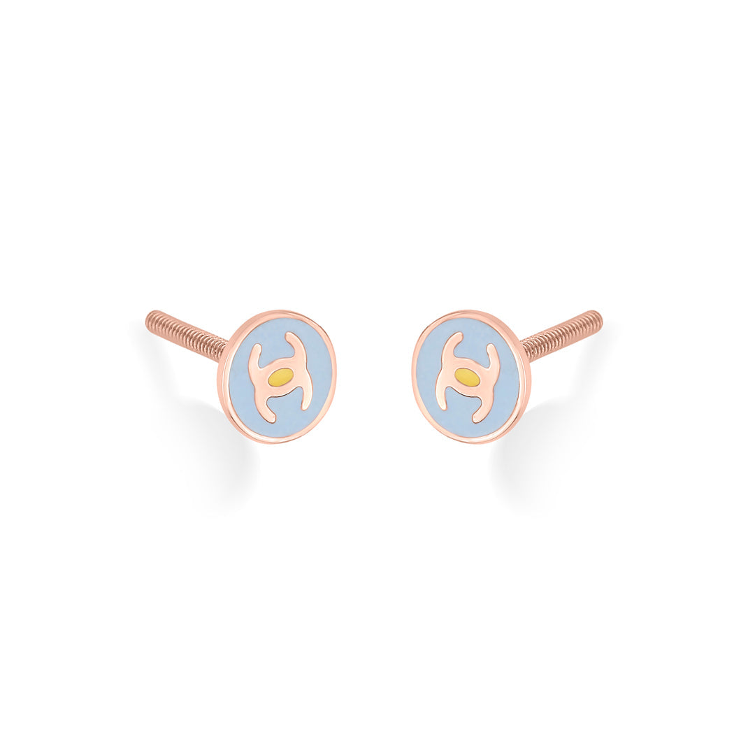 Lucky Charm Gold Kids Stud Earrings