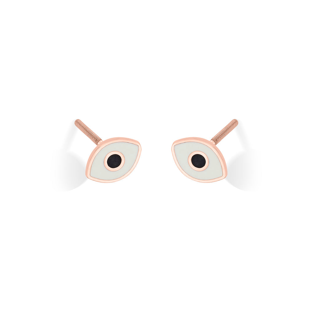Sparkle Eyes Gold Kids Stud Earrings
