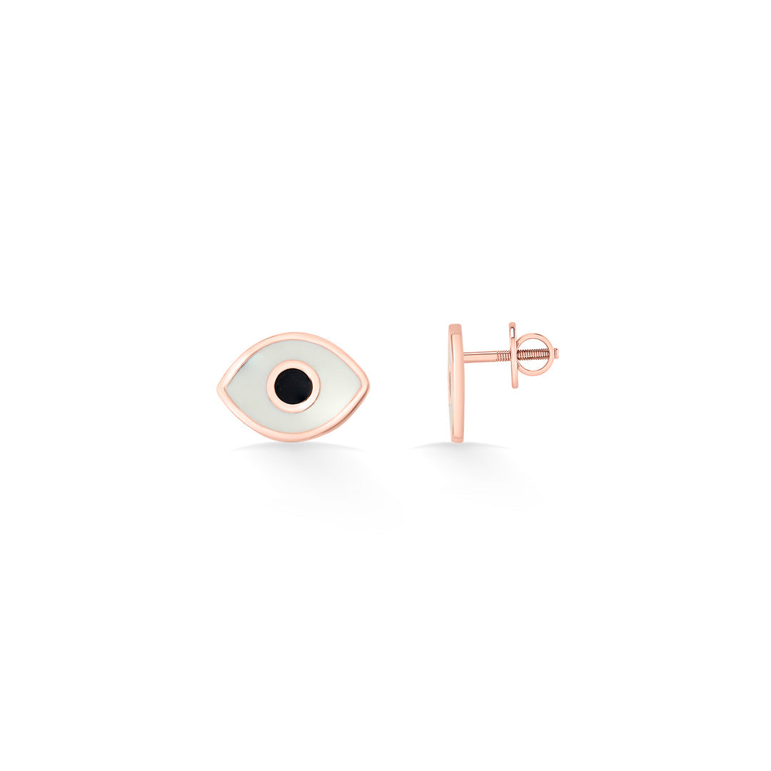 Sparkle Eyes Gold Kids Stud Earrings