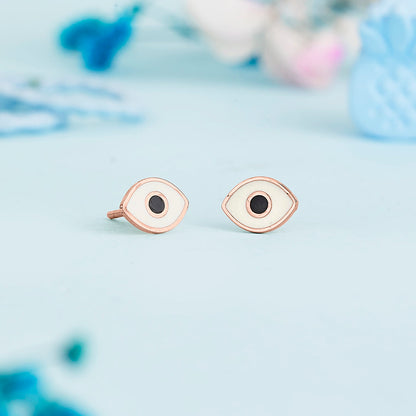 Sparkle Eyes Gold Kids Stud Earrings
