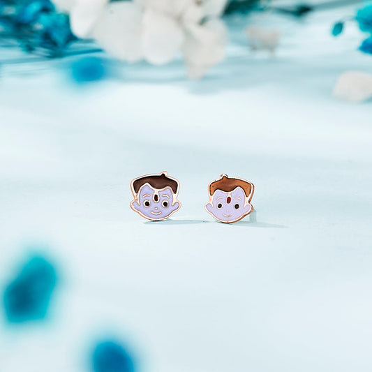 Mighty Hero Gold Kids Stud Earrings