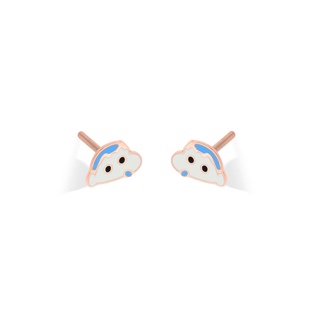 Little Rascal Gold Kids Stud Earrings