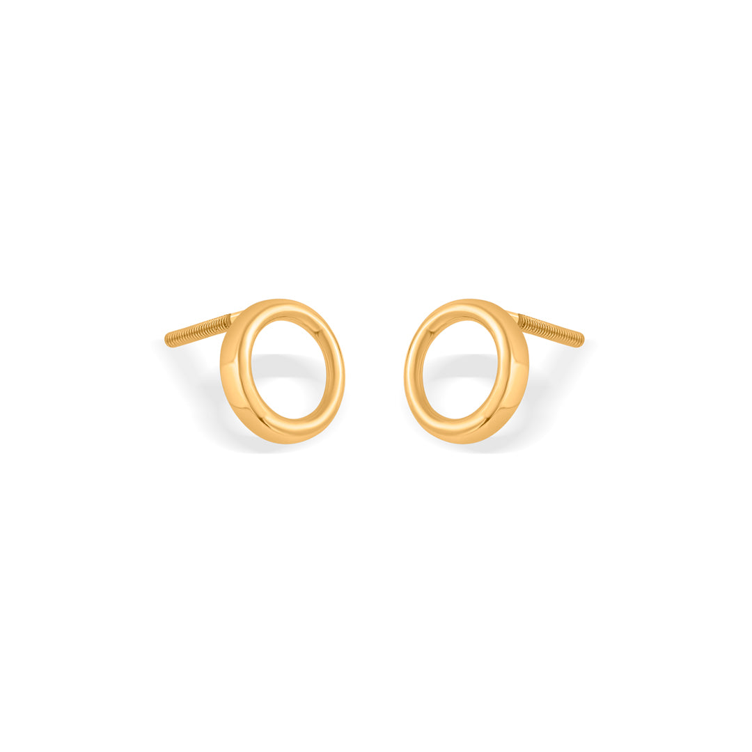 Solar Muse Gold Stud Earrings for Women