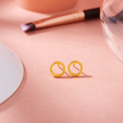 Solar Muse Gold Stud Earrings for Women