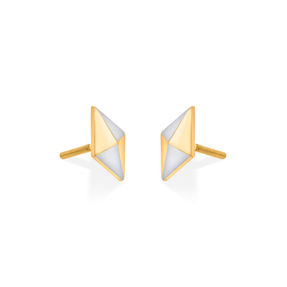 Quad Apex Gold Stud Earrings for Women