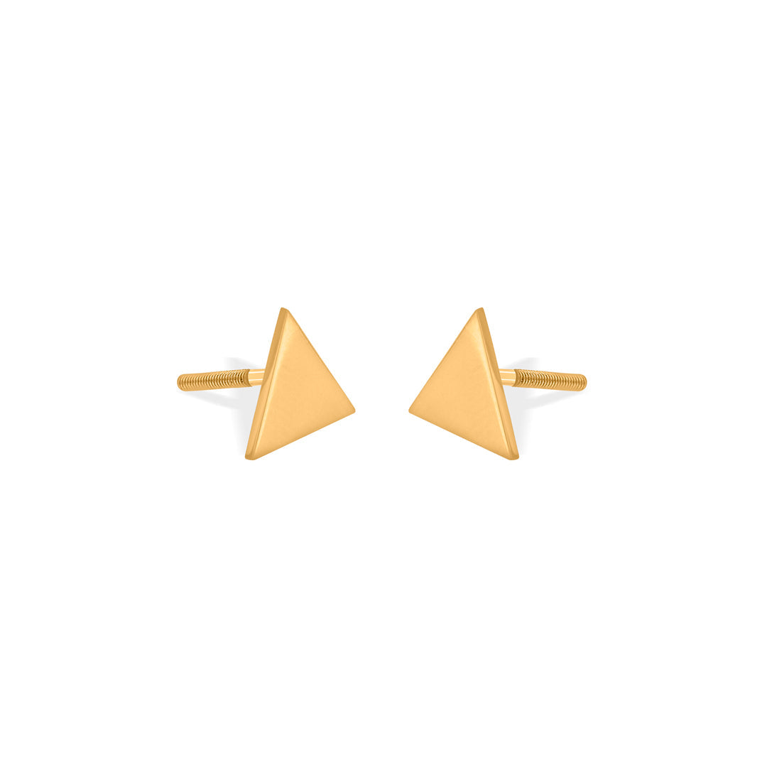 Delta Gleam Gold Stud Earrings for Women