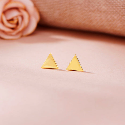 Delta Gleam Gold Stud Earrings for Women