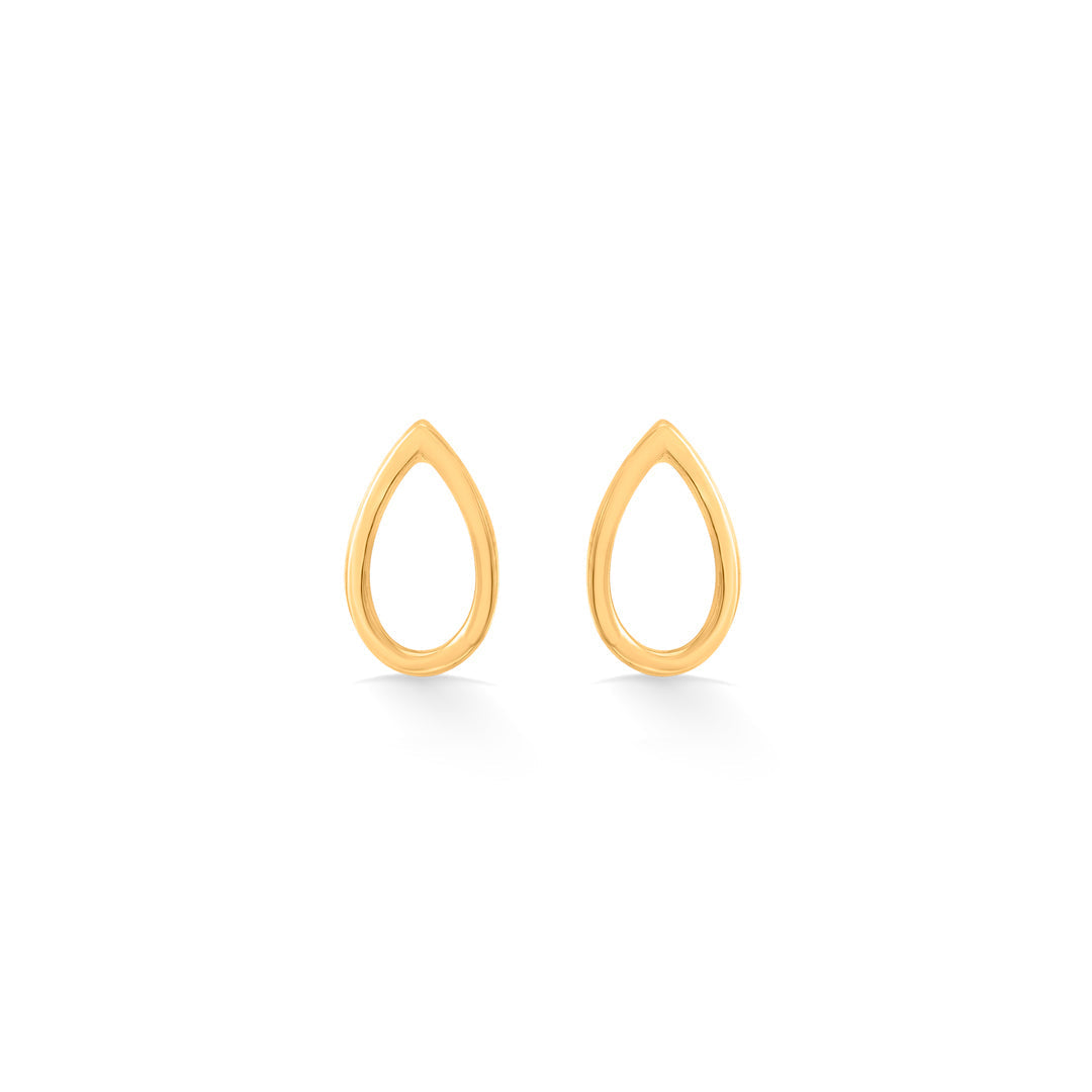 Honey Glow Gold Stud Earrings for Women
