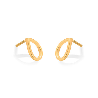 Honey Glow Gold Stud Earrings for Women