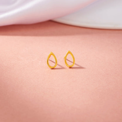 Honey Glow Gold Stud Earrings for Women