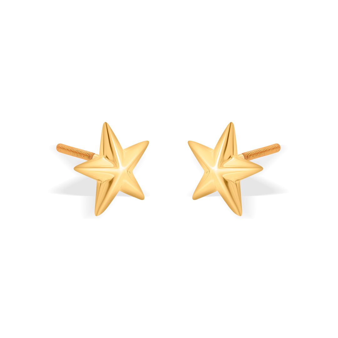 Orion Glow Gold Stud Earrings for Women