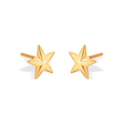 Orion Glow Gold Stud Earrings for Women