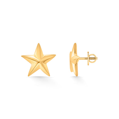 Orion Glow Gold Stud Earrings for Women