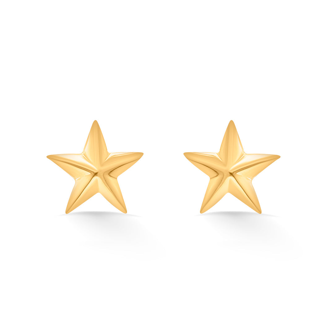 Orion Glow Gold Stud Earrings for Women