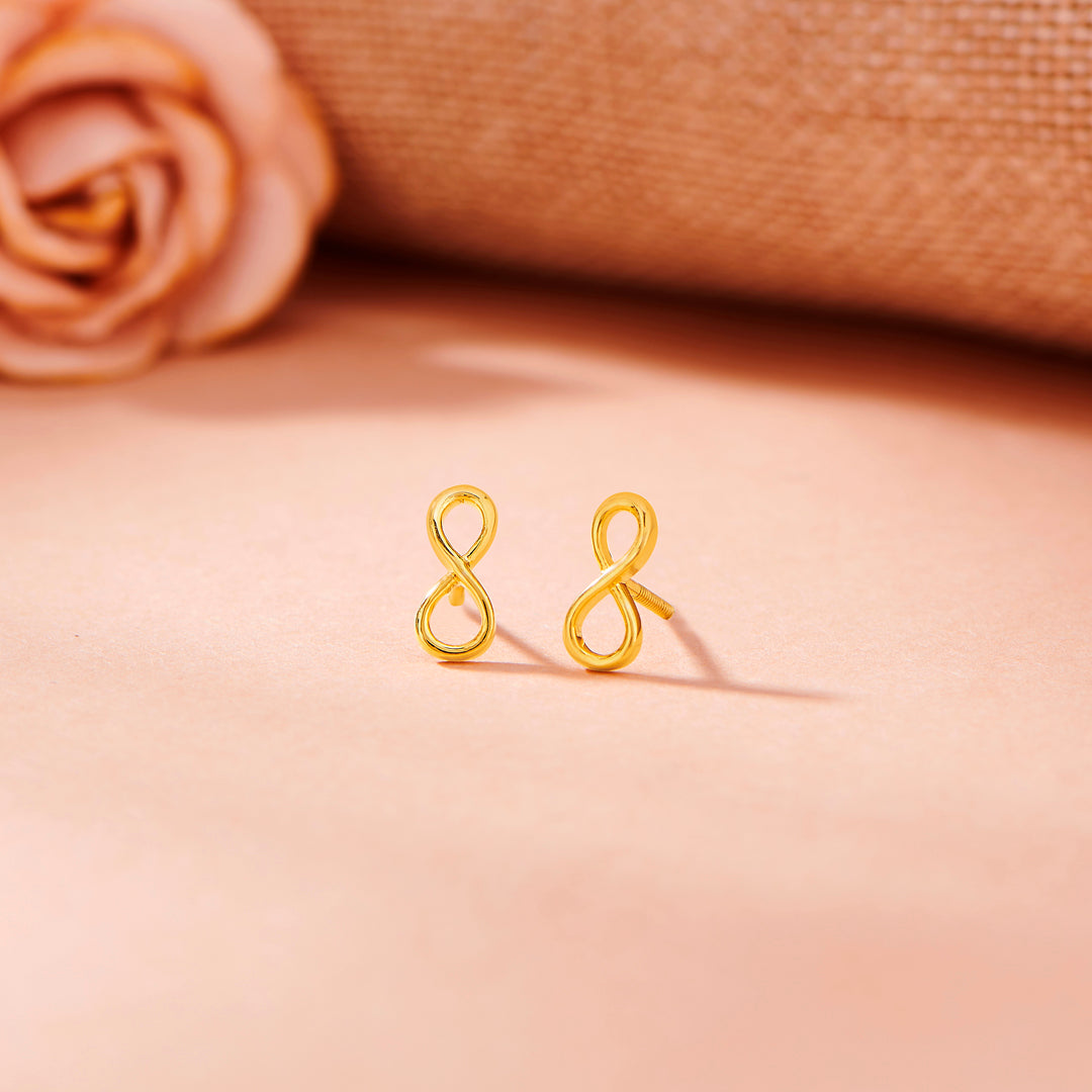 Endless Gold Gold Stud Earrings for Women