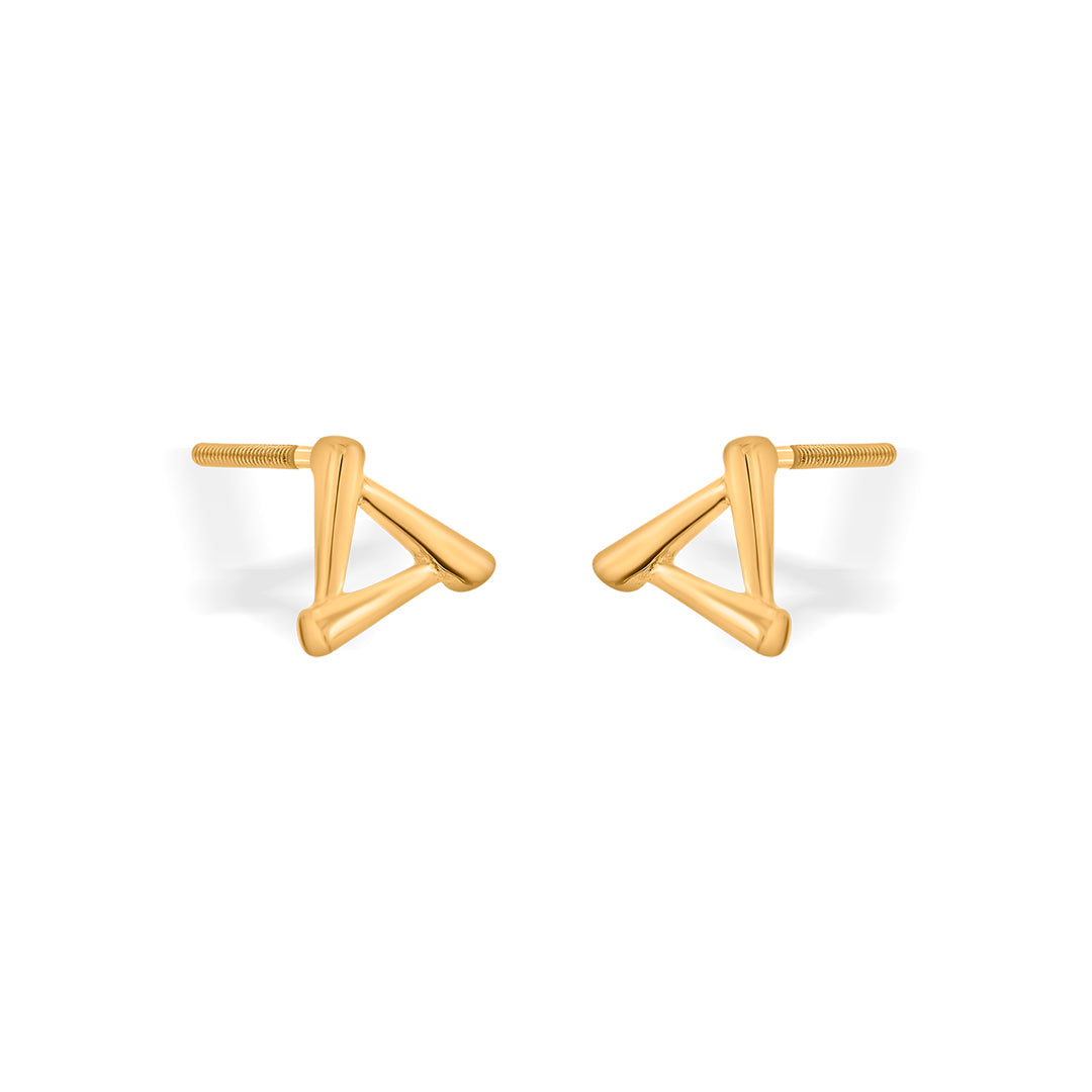 Prism Peak Gold Stud Earrings for Women