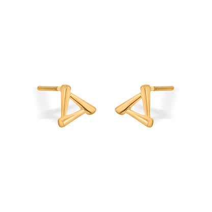 Prism Peak Gold Stud Earrings for Women