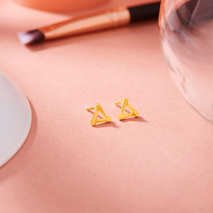 Prism Peak Gold Stud Earrings for Women