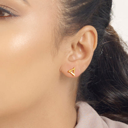 Prism Peak Gold Stud Earrings for Women