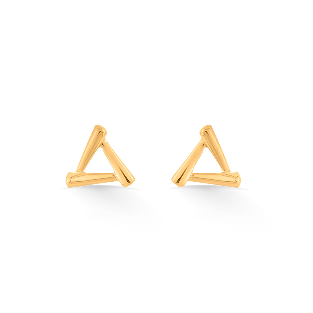 Prism Peak Gold Stud Earrings for Women