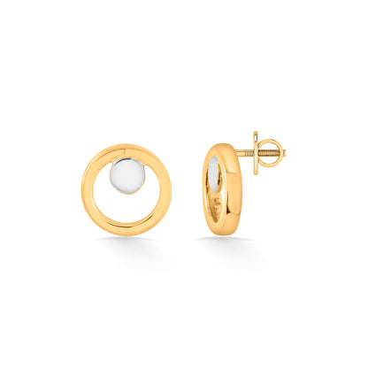 Soft Halo Gold Stud Earrings for Women
