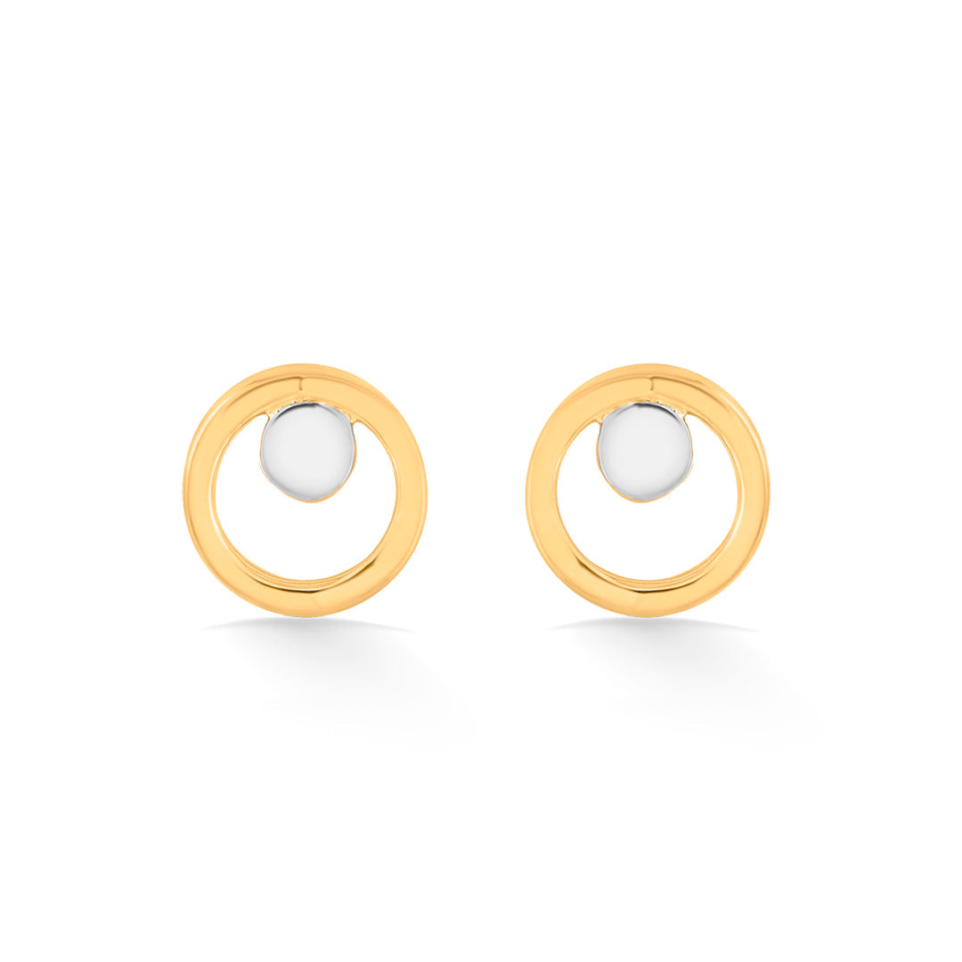 Soft Halo Gold Stud Earrings for Women