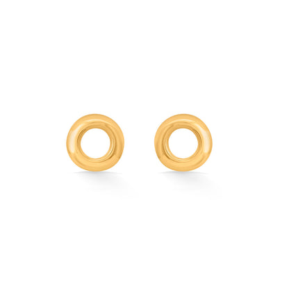 Cloud Halo Gold Stud Earrings for Women