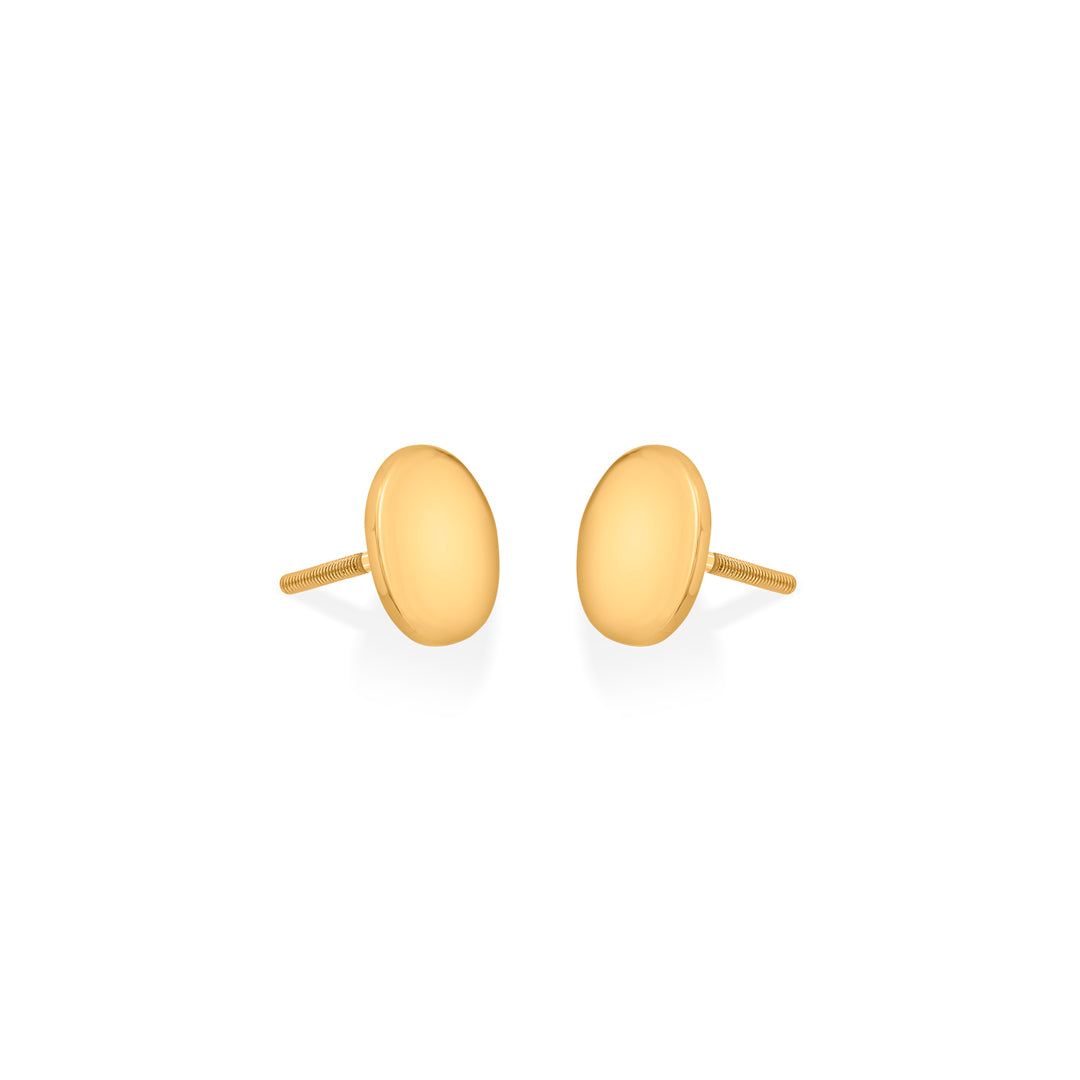 Glow Ring Gold Stud Earrings for Women