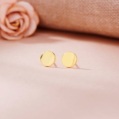 Glow Ring Gold Stud Earrings for Women