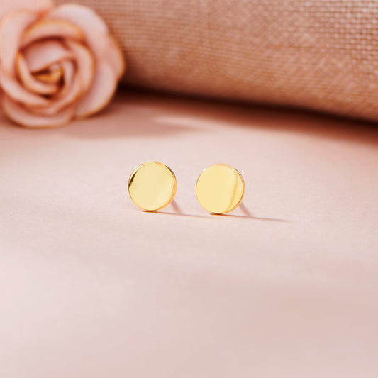 Glow Ring Gold Stud Earrings for Women