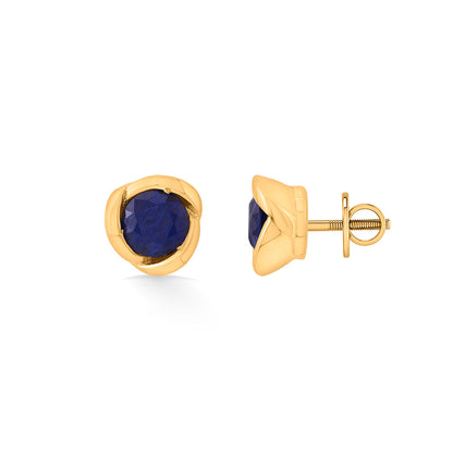 Ocean Gleam Gold Stud Earrings for Women