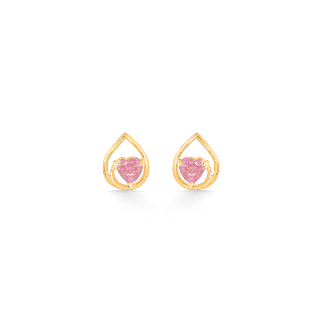 Blush Willow Gold Stud Earrings for Women