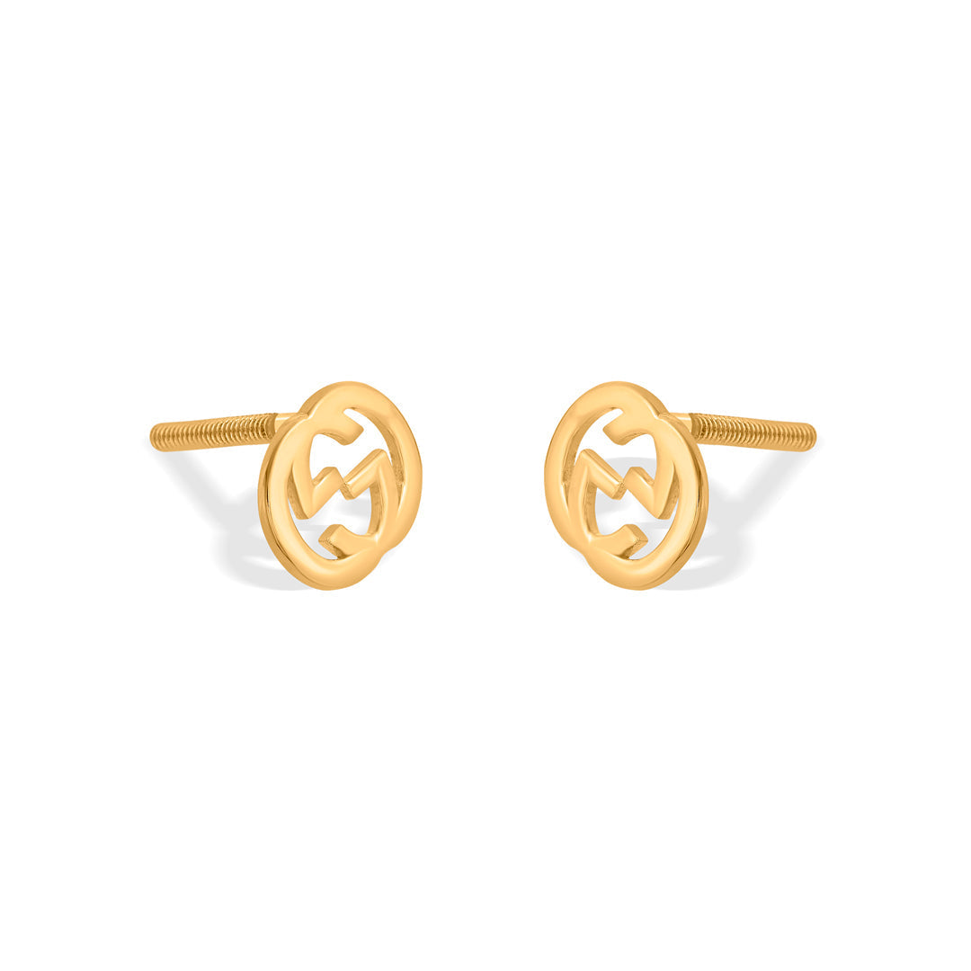 Sun Knot Gold Stud Earrings for Women