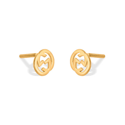Sun Knot Gold Stud Earrings for Women