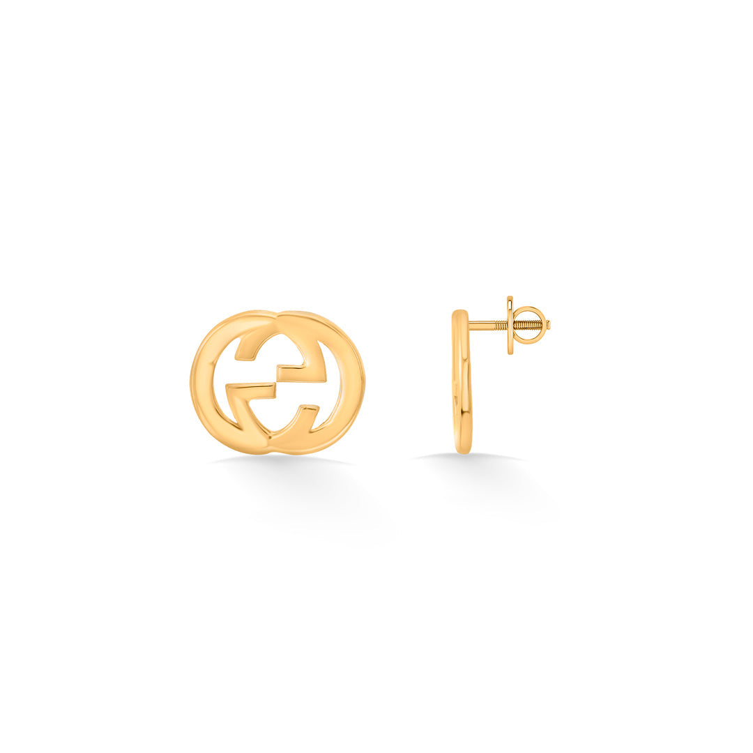 Sun Knot Gold Stud Earrings for Women