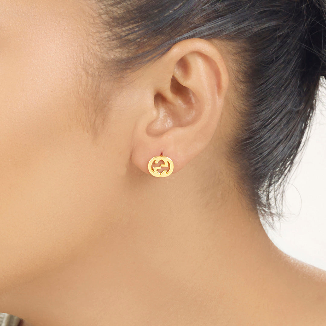 Sun Knot Gold Stud Earrings for Women