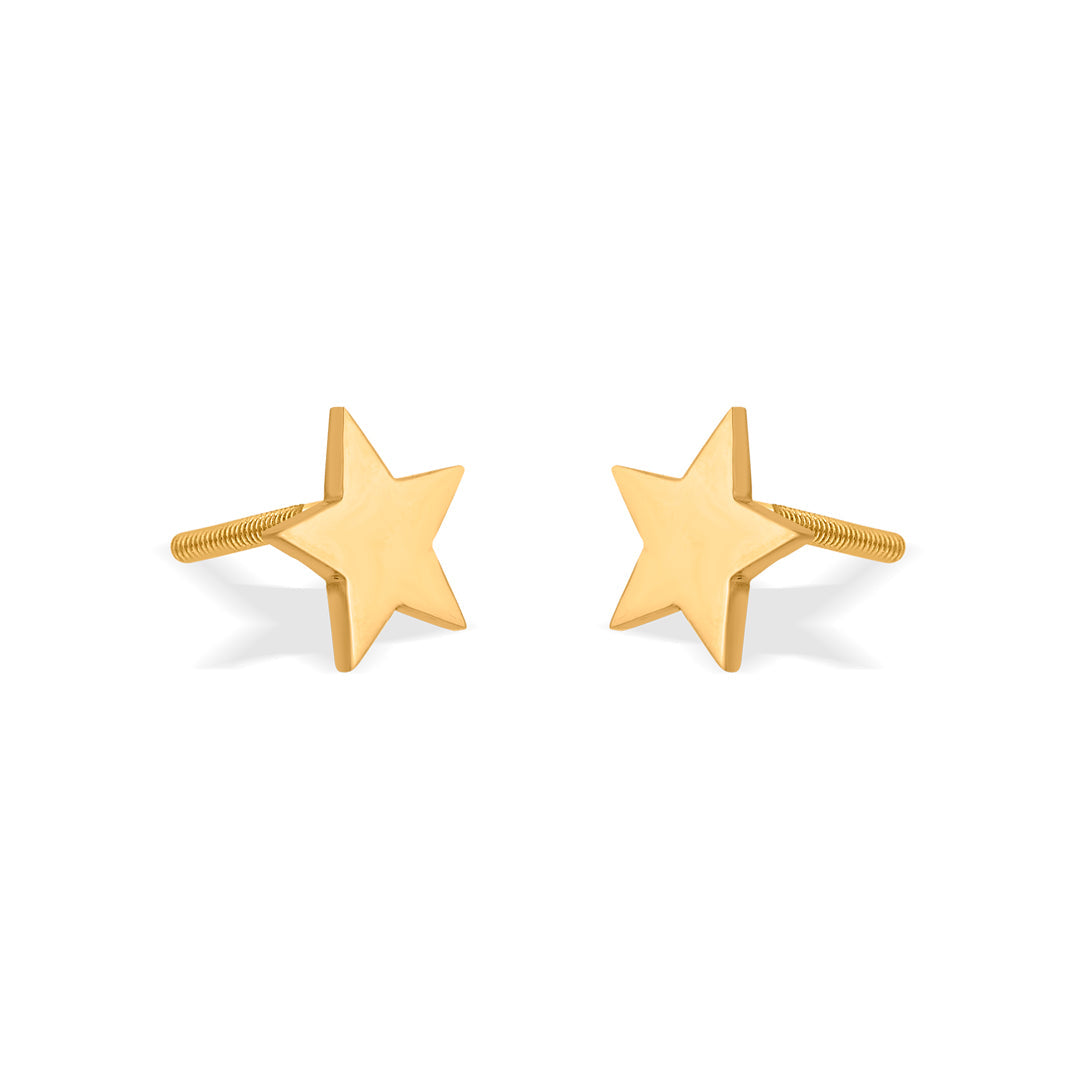 Vega Gleam Gold Stud Earrings for Women