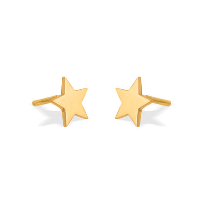 Vega Gleam Gold Stud Earrings for Women